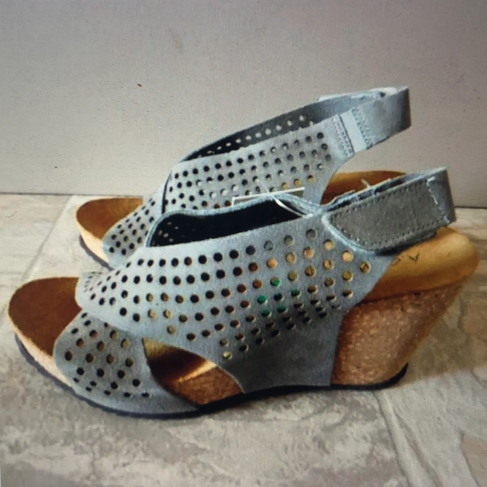 A Giannetti Wedge Sandal